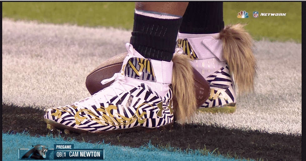 cam newton fur cleats