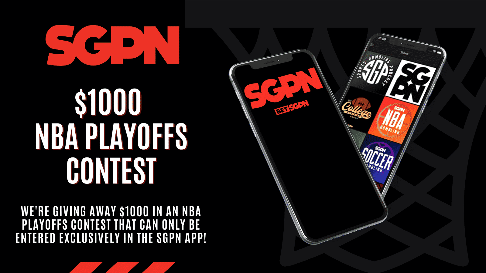 SGPN App Is Live With A $1000 NBA Freeroll