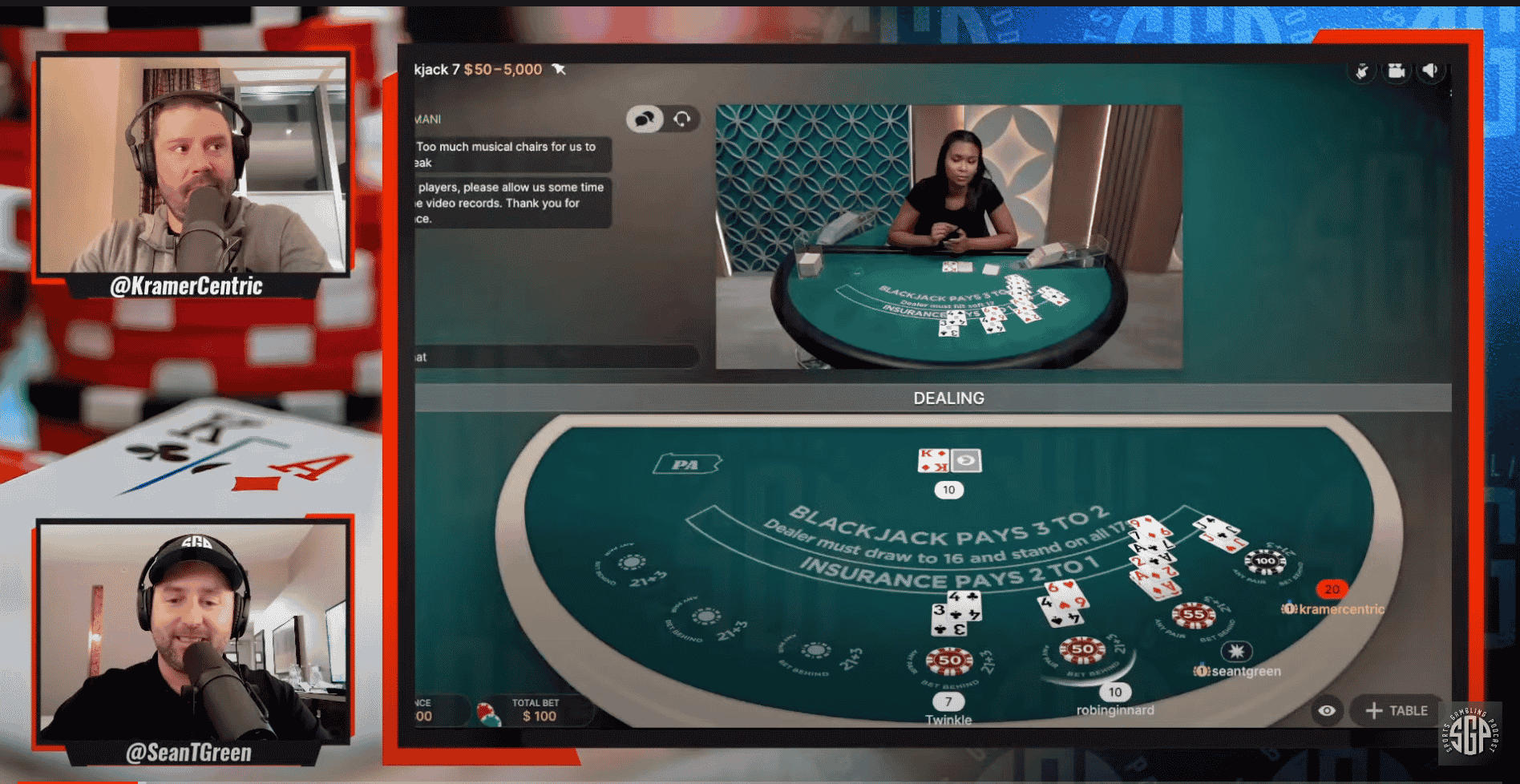 Blackjack live stream