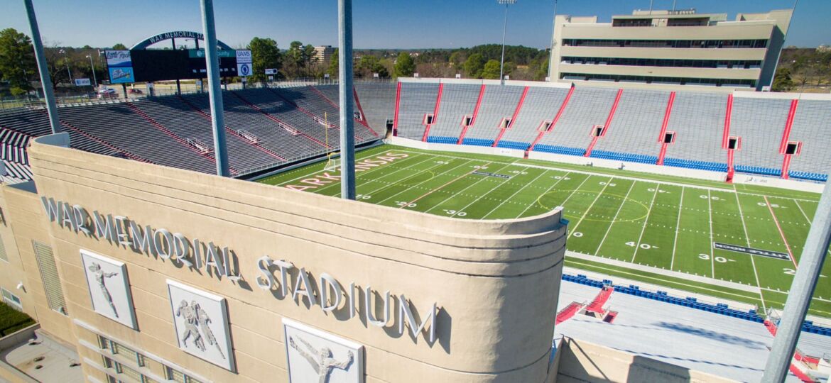 MLFB Cities Continue: Arkansas Attack to Play at War Memorial Stadium