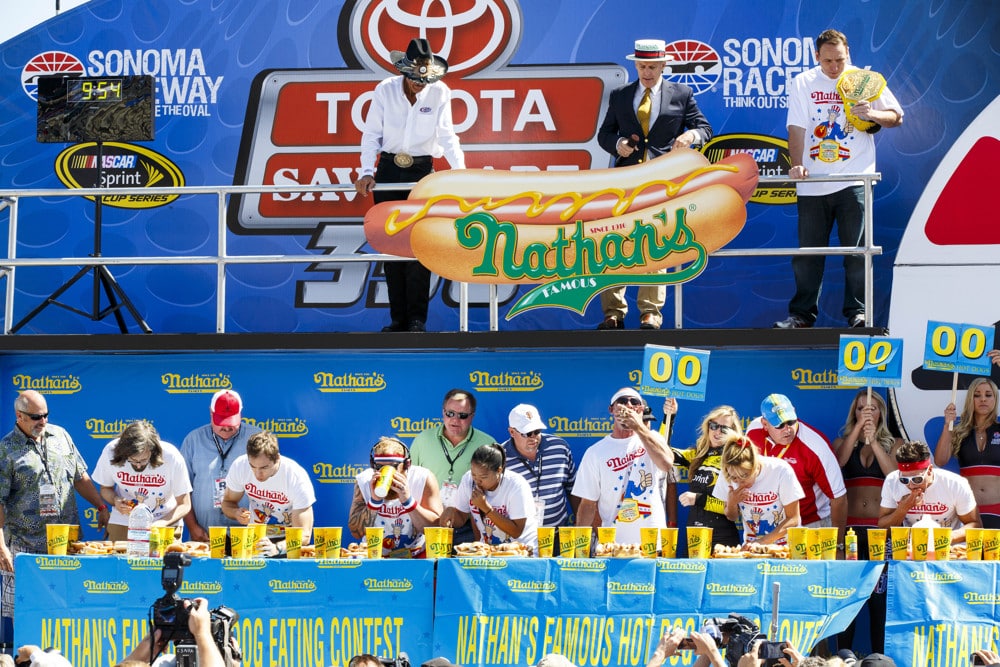 Nathans Hot Dog Contest Eating