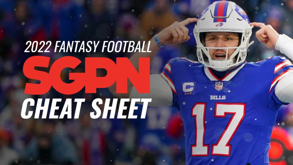 fantasy draft cheat sheet 2022