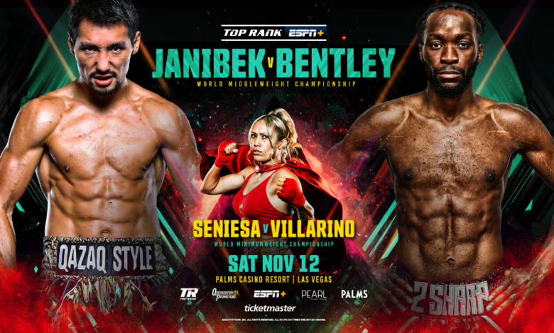 Top Rank Boxing Odds, Picks, And Bets For Janibek Alimkhanuly vs Denzel Bentley, Plus Seniesa Estrada