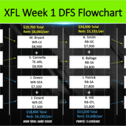 XFL Week 1 DFS Flowchart