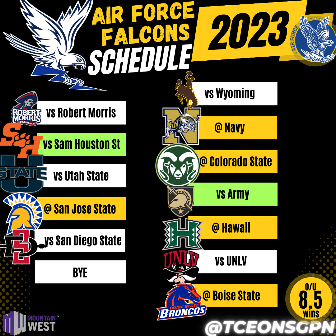 air force college football schedule