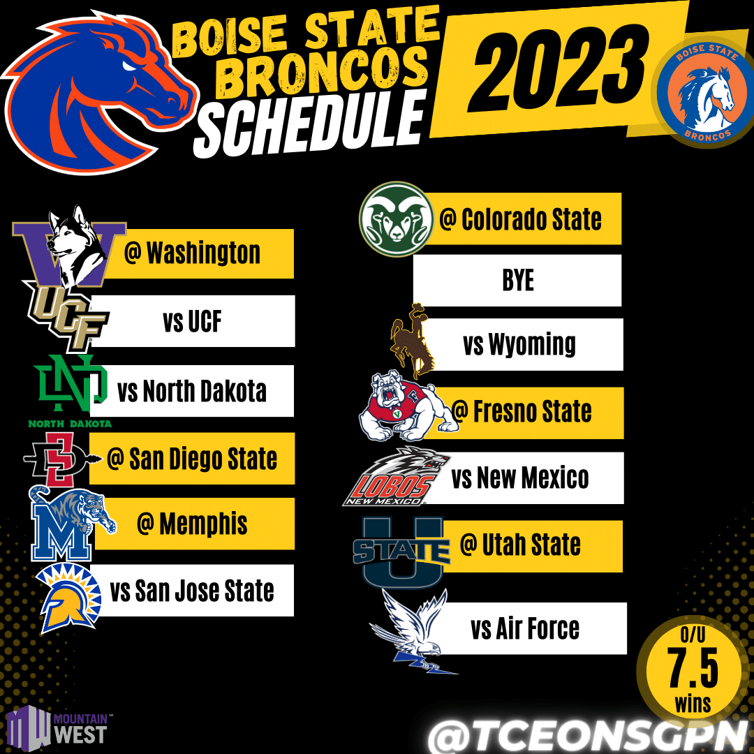 boise state college football schedule