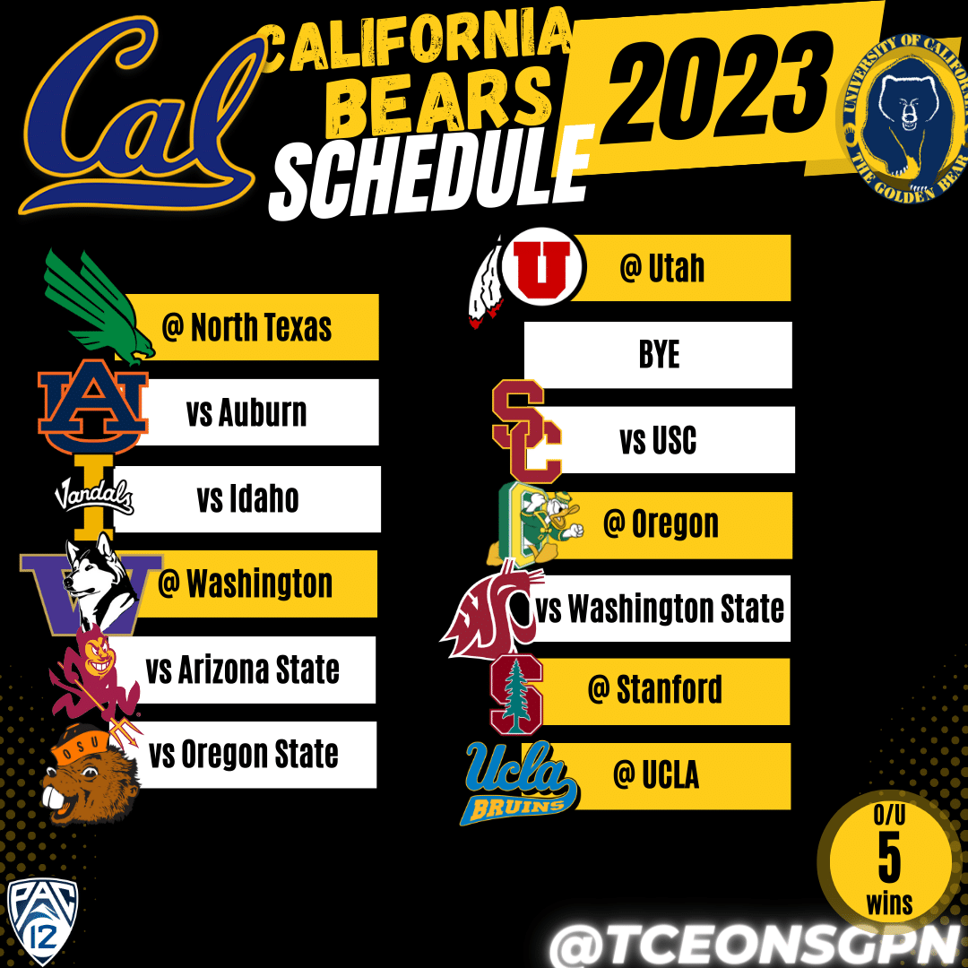 cal football schedule