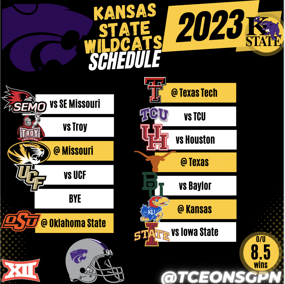 Kansas State Wildcats 2023 College Football Schedule