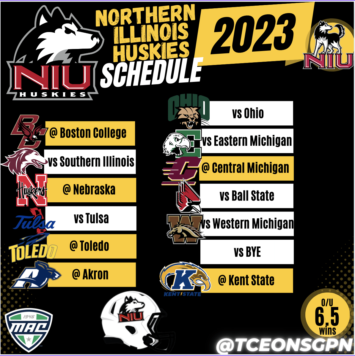Northern Illinois 2023 Football Schedule 