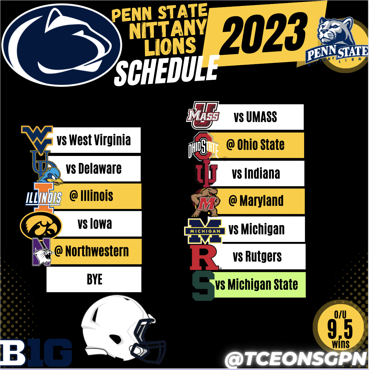 Penn State 2023 Football Schedule 