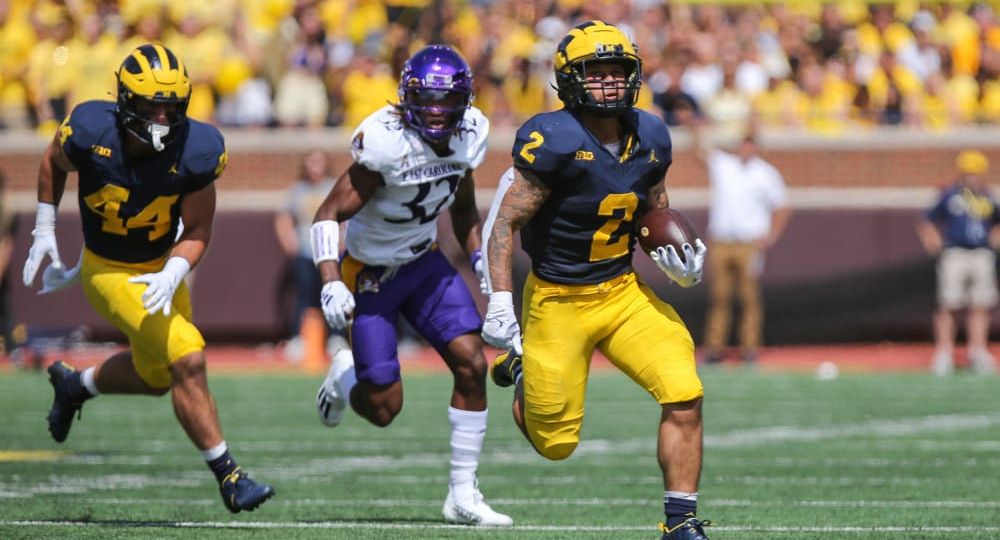 Blake Corum | Underdog Fantasy Higher Lower picks