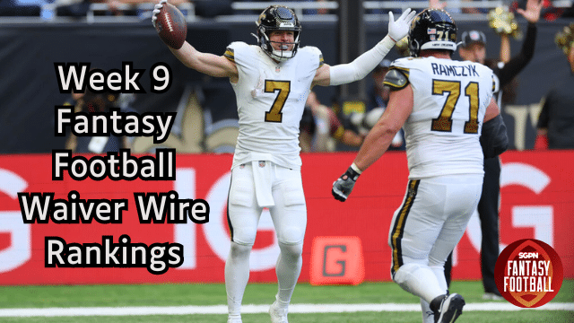 Week 9 Fantasy Football Waiver Wire Rankings I SGPN Fantasy Football Podcast (Ep.480)