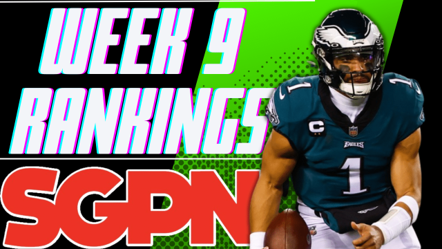 week 9 Fantasy Football Rankings