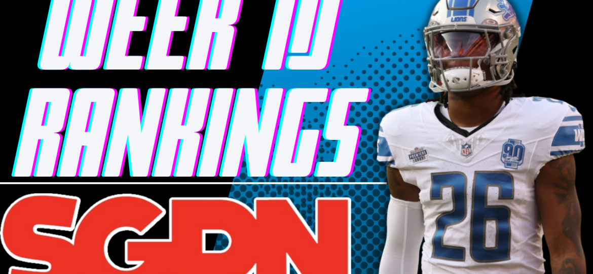 Week 10 Fantasy Football Rankings 2023