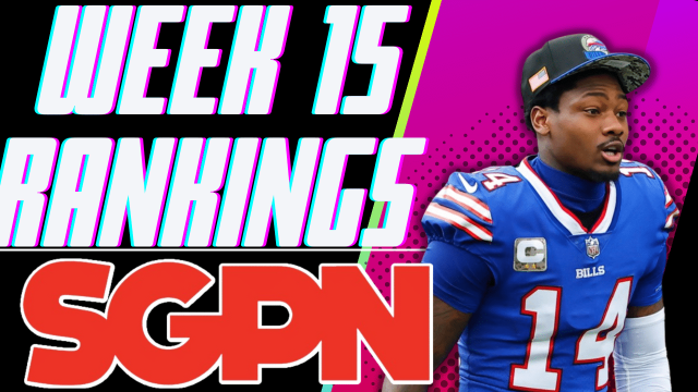 Stefon Diggs image - Fantasy Football Rankings Week 15