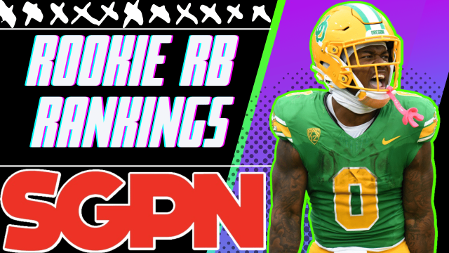 Top 10 Rookie Running Back Rankings NFL Draft - Bucky Irving Oregon