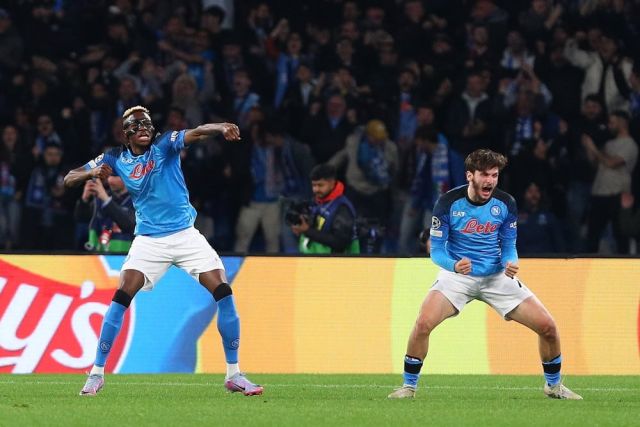 SOCCER: APR 18 Champions League - Napoli and AC Milan