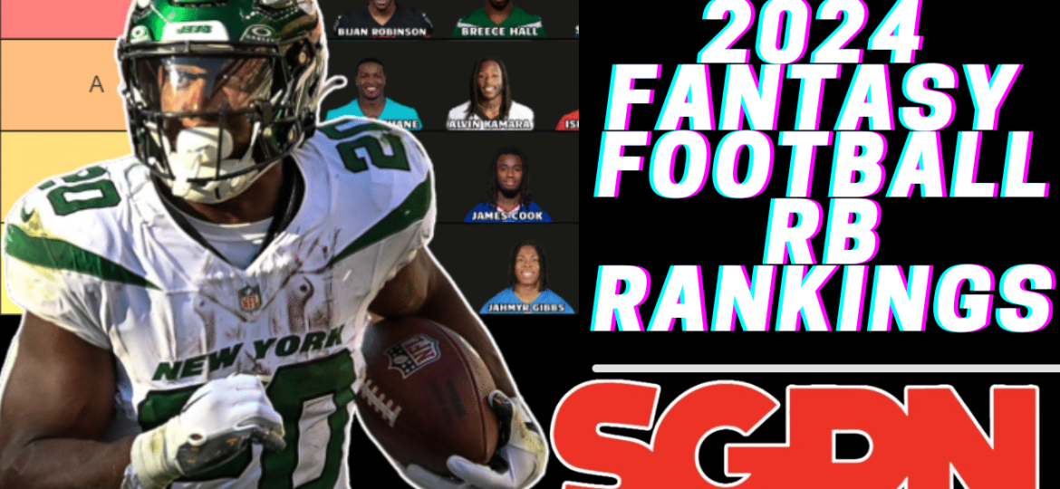 2024 Fantasy Football Running Back Rankings - Tier Fantasy Football Rankings 2024 - Breece Hall New York Jets