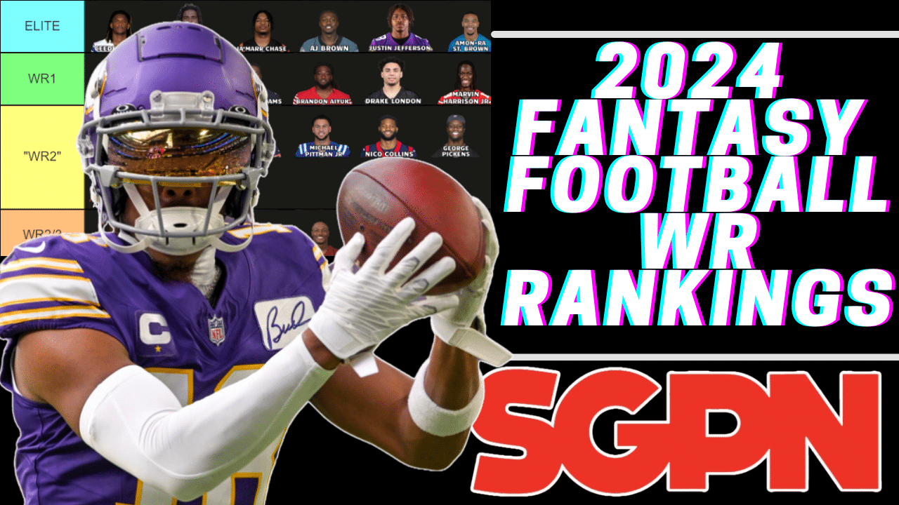 WR Rankings 2024 Tiered - Justin Jefferson Image 