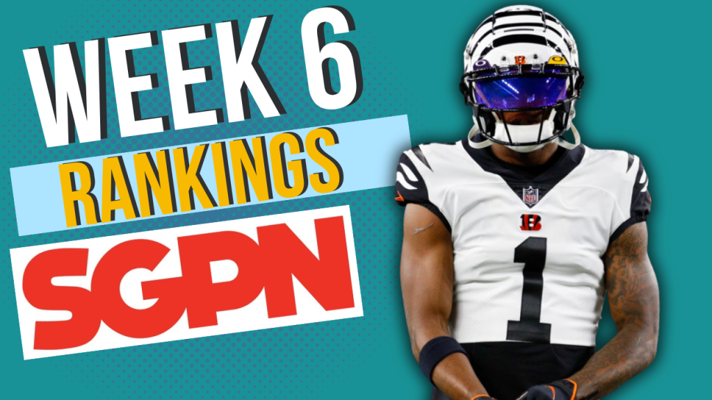 Top Fantasy Football Rankings - Week 6 Streaming Options NFL