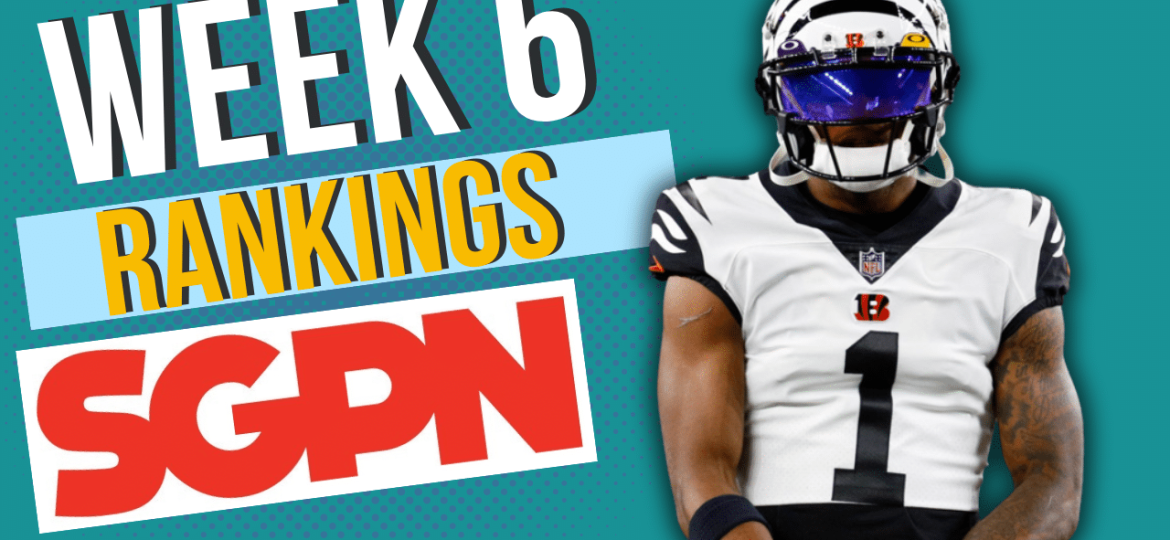Updated Week 6 Fantasy Football Rankings - Who Should I Start? Top Streaming Options Week 6