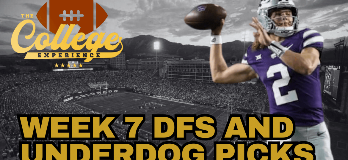 Week 7 College Football DFS, Props & Underdog Fantasy Picks | The College Football Experience (Ep. 1790)
