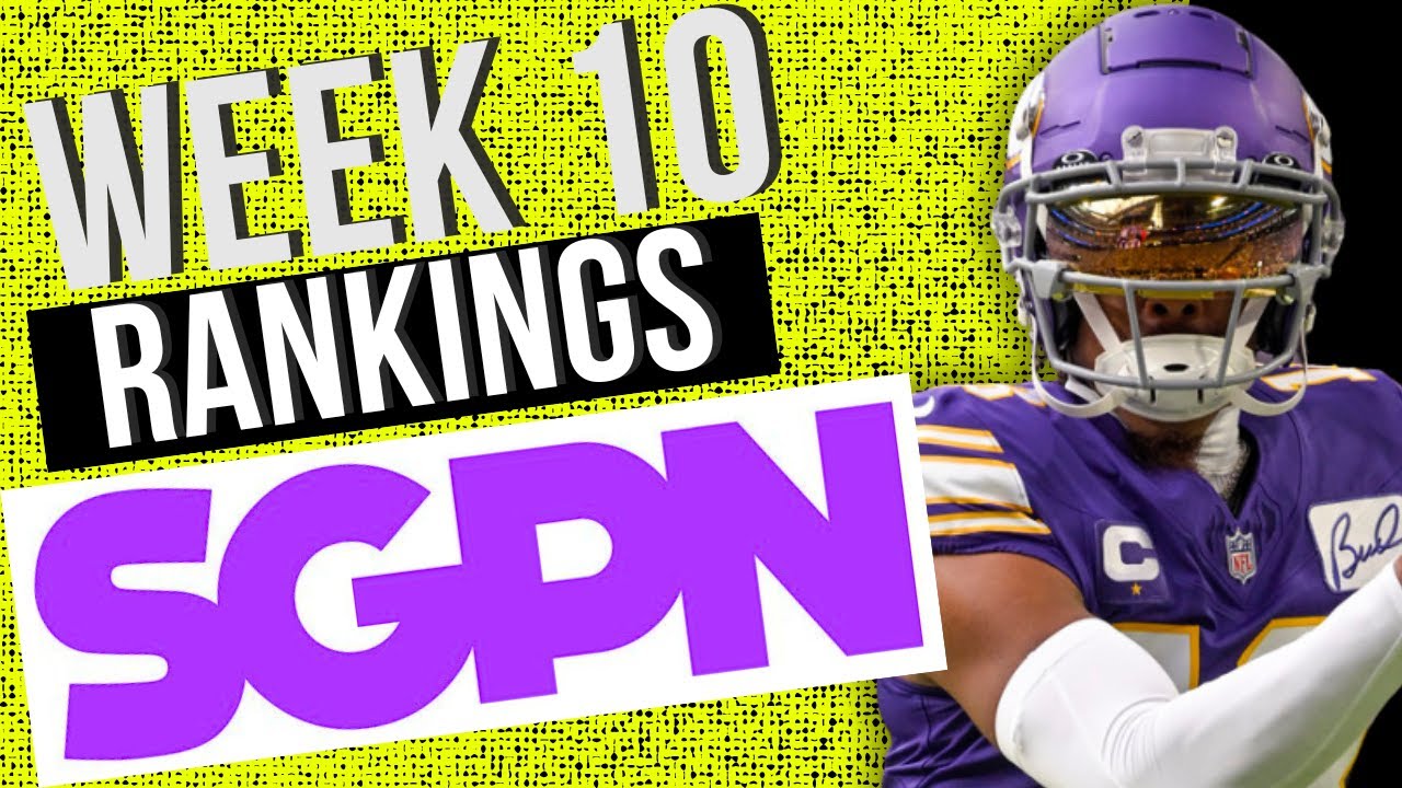 Week 10 fantasy football rankings and top streaming options