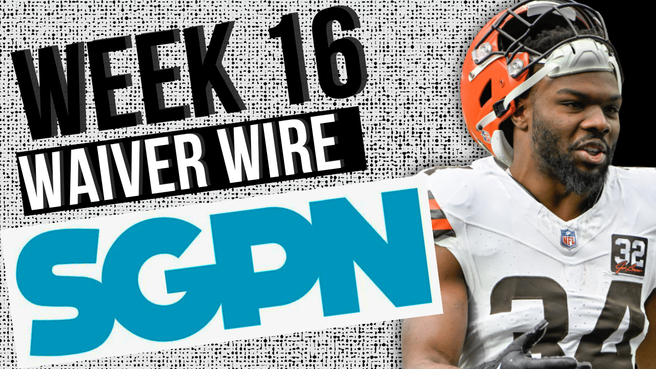 Top Fantasy Football Players to add for Week 16 Waiver Wire Advice