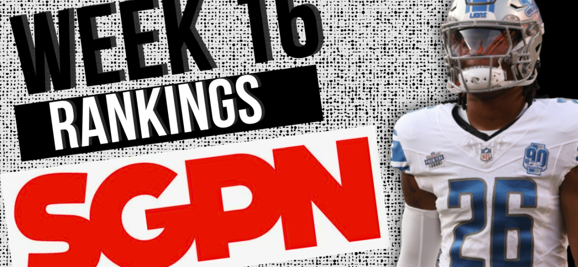 here are my favorite starts, sits, and streaming options for week 16. Fantasy Football Advice - Fantasy Football Rankings Week 16 Updated