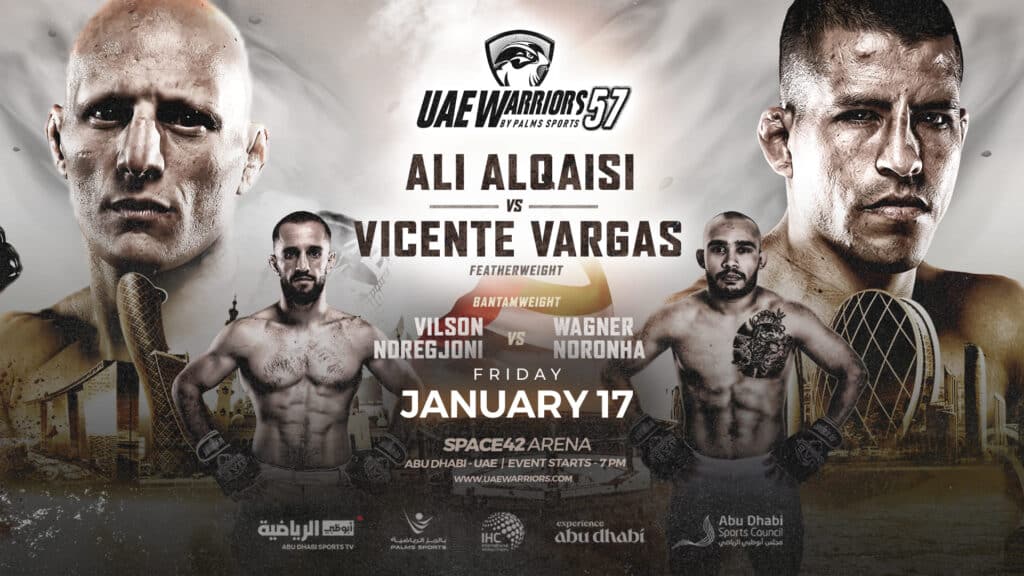 UAE Warriors 57 is our regional MMA show of record this week. Come check out regional mma to make some picks, predictions and bets.
