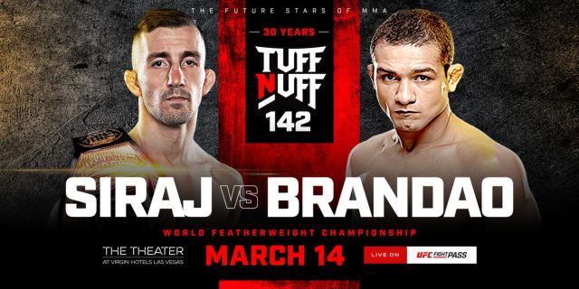 Tuff-N-Uff 142 is our regional show of record this week. Come check out regional mma to make some picks, predictions & bets