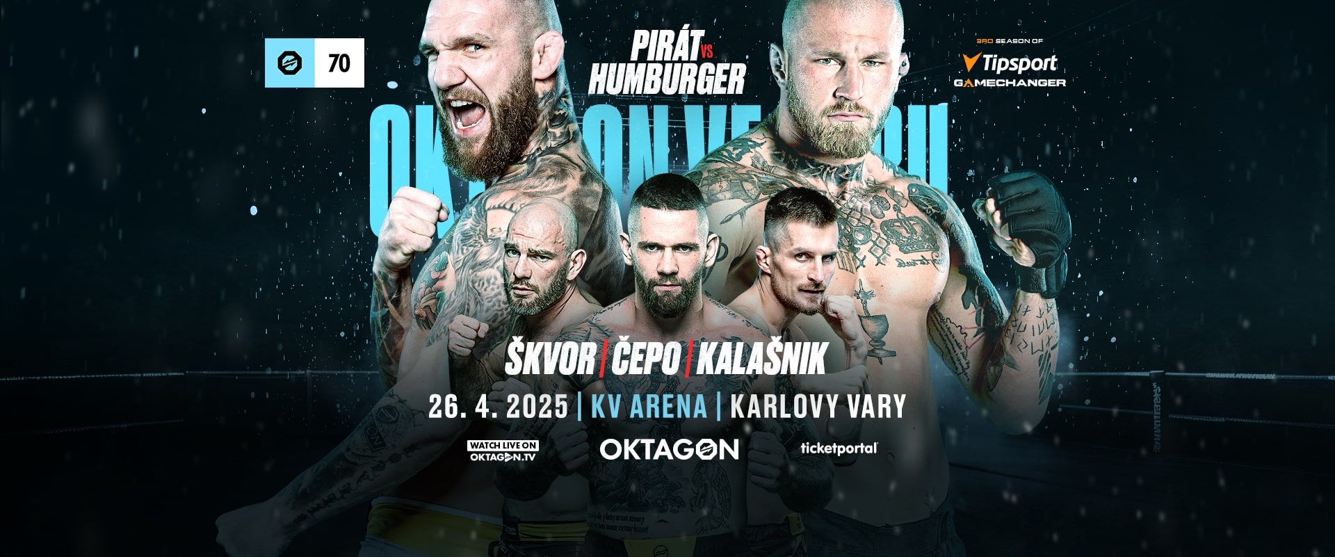 Oktagon 70 is our regional show of record this week. Come check out regional mma to make some picks, predictions & bets