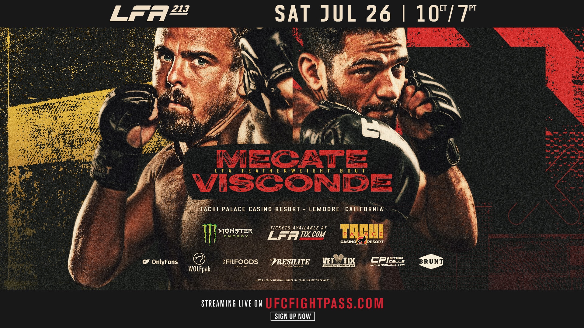 LFA 213 is our regional show of record this week. Come check out regional mma to make some picks, predictions & bets