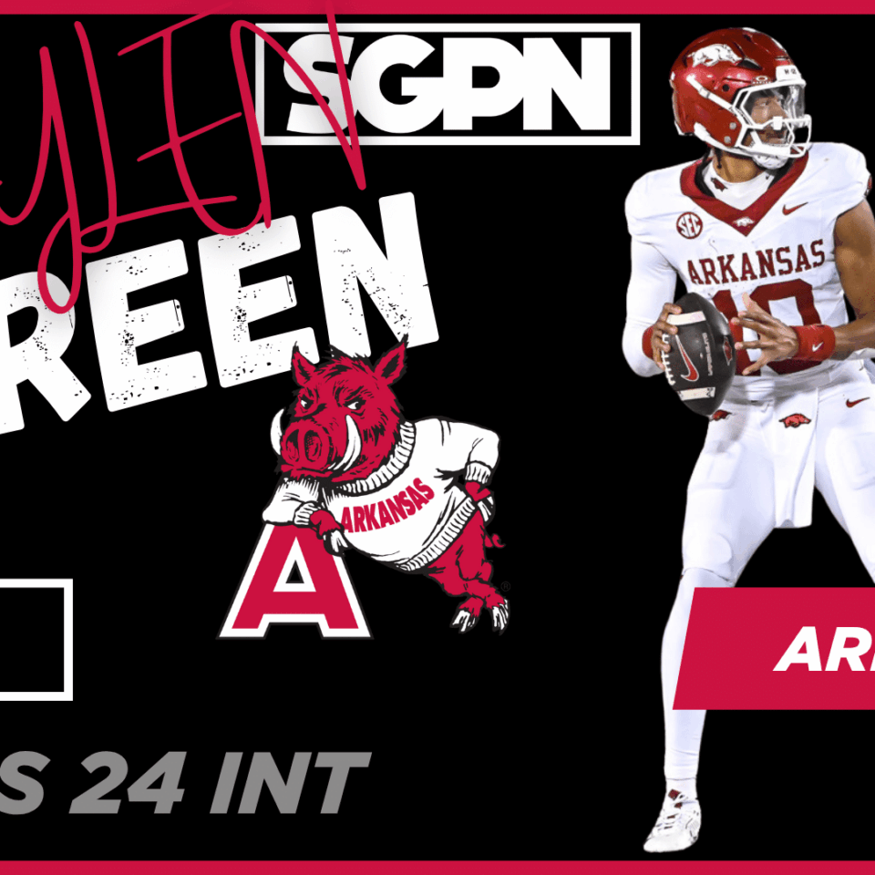 TAYLEN GREEN ARKANSAS | Underdog Fantasy college football