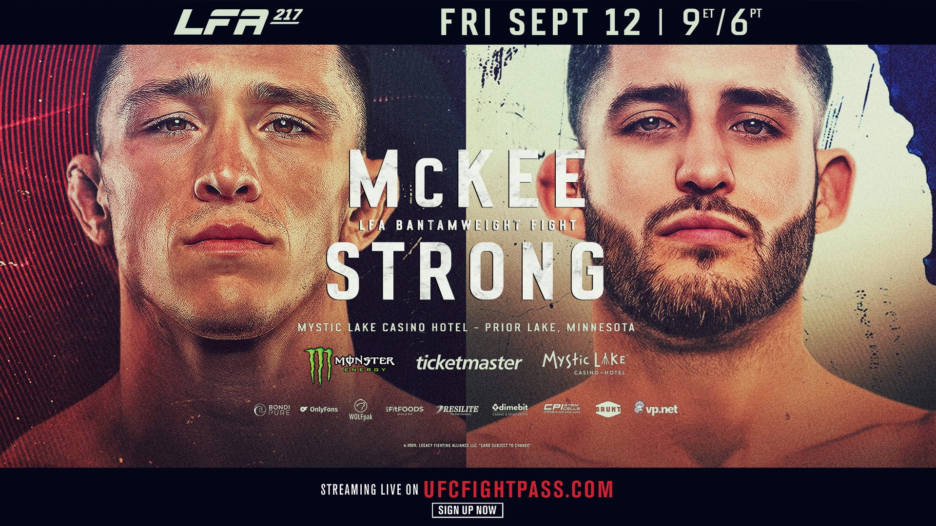 LFA 217 is our regional show of record this week. Come check out regional mma to make some picks, predictions & bets