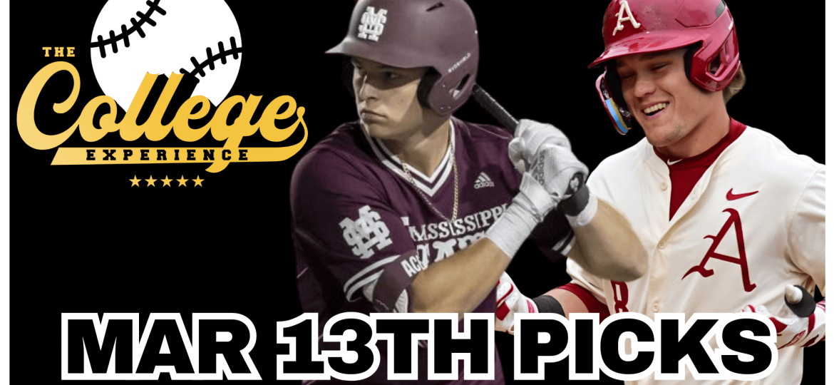 College Baseball Picks For Friday, March 13th + Weekend Preview