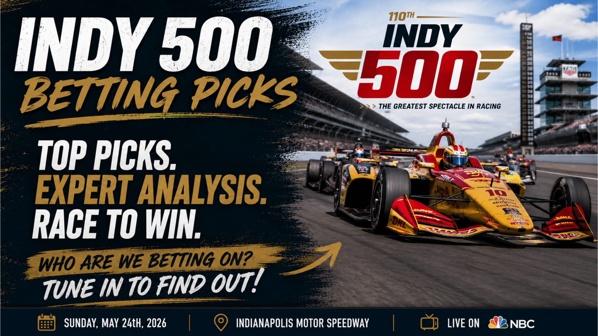 Indianapolis 500 Betting Picks 2026 I NASCAR Gambling Podcast (Ep. 799)