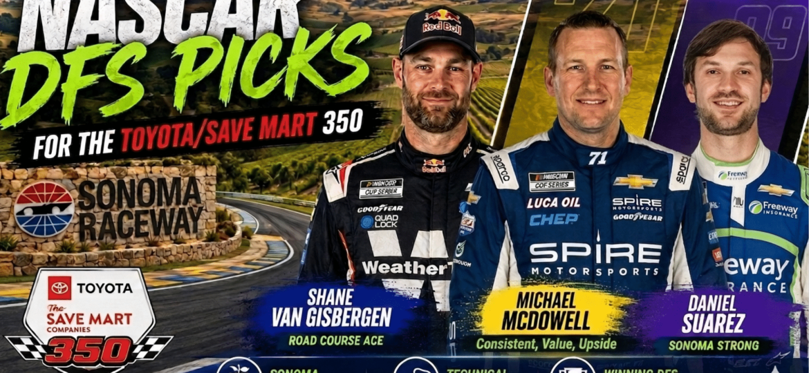 Toyota/Save Mart 350 DFS Picks 2026 I NASCAR Gambling Podcast (Ep. 822)