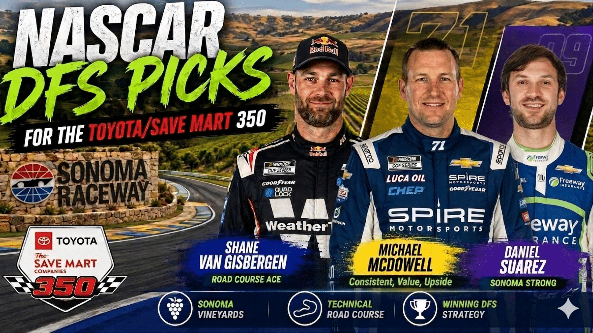 Toyota/Save Mart 350 DFS Picks 2026 I NASCAR Gambling Podcast (Ep. 822) Toyota/Save Mart 350 DFS Picks 2026 I NASCAR Gambling Podcast (Ep. 822)