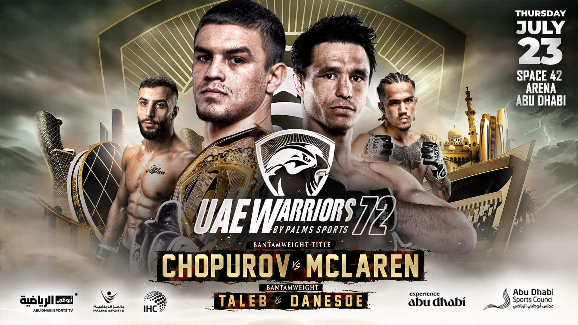 UAE Warriors 72 is our regional show of record this week. Come check out regional mma to make some picks, predictions & bet