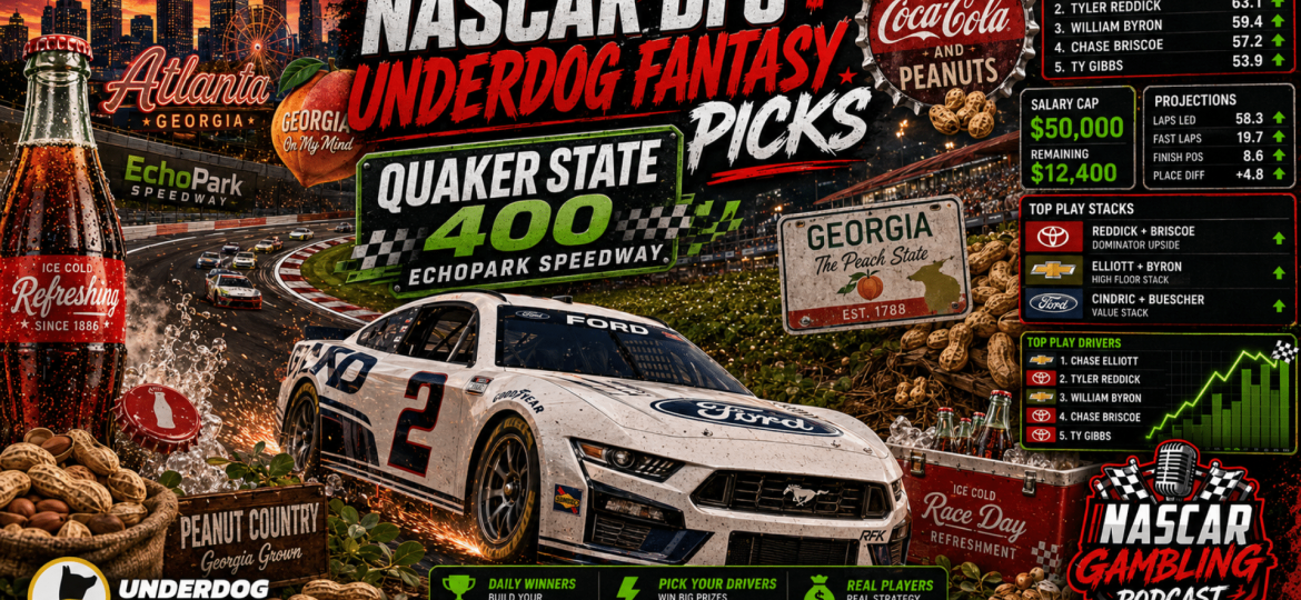 Quaker State 400 DFS Picks 2026 I NASCAR Gambling Podcast (Ep. 830)