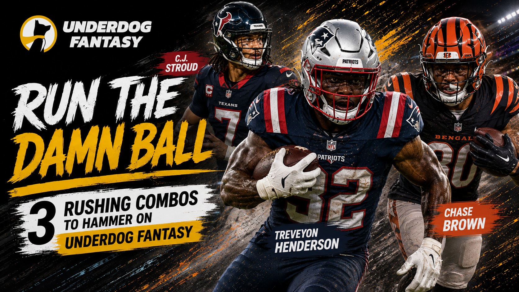 Run the Damn Ball: 3 Rushing Combos to Hammer on Underdog Fantasy