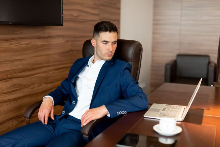 business man computer