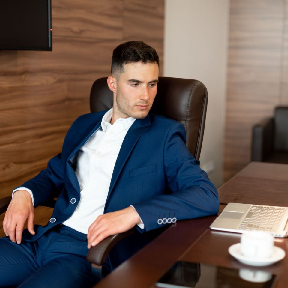 business man computer