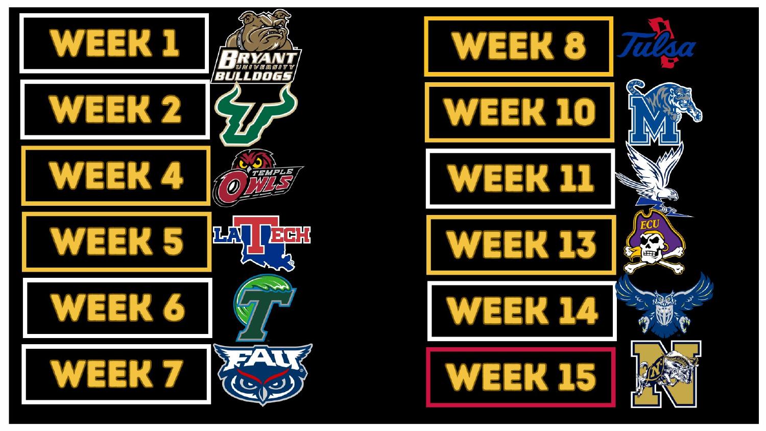 Army Black Knights 2026 Schedule Army Black Knights 2026 American schedule week by week breakdown