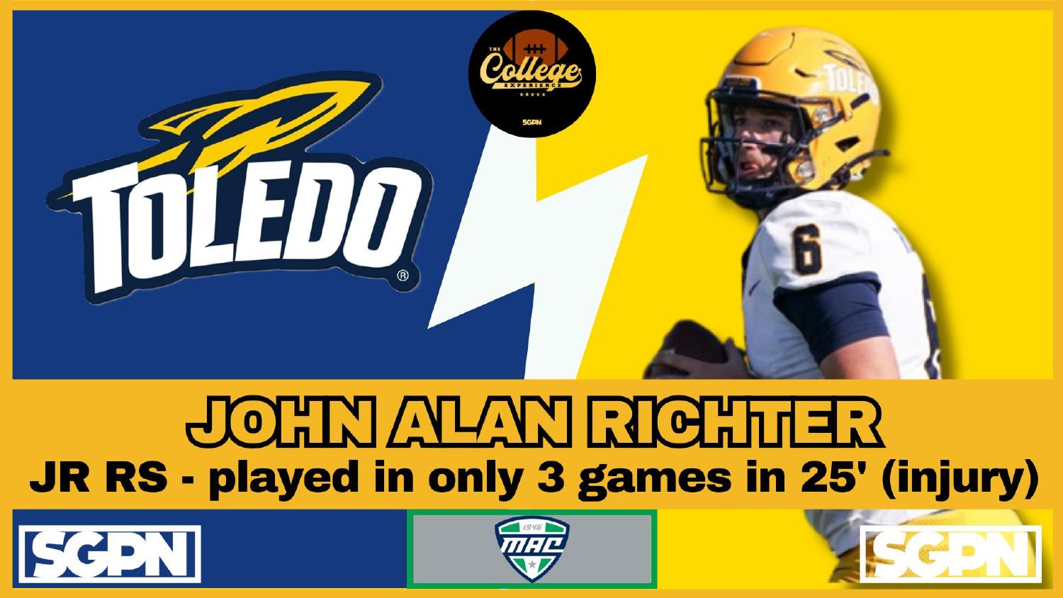 Toledo Rockets Quarterback John Alan Richter Toledo 2026 preview quarterback John Alan Richter after an injury limited him to three games in 2025