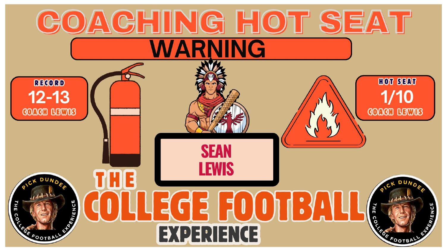 Sean Lewis San Diego State Coaching Hot Seat San Diego State 2026 preview with Sean Lewis rated a 1 out of 10 hot seat on a 12-13 record
