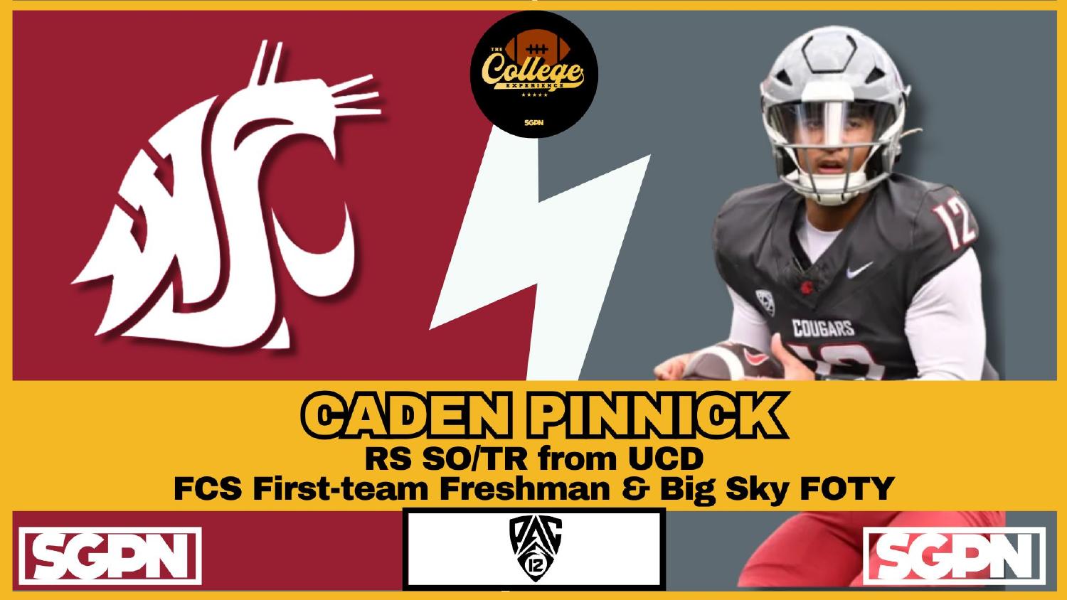 Washington State Cougars Quarterback Caden Pinnick Washington State 2026 preview quarterback Caden Pinnick after transferring from UC Davis