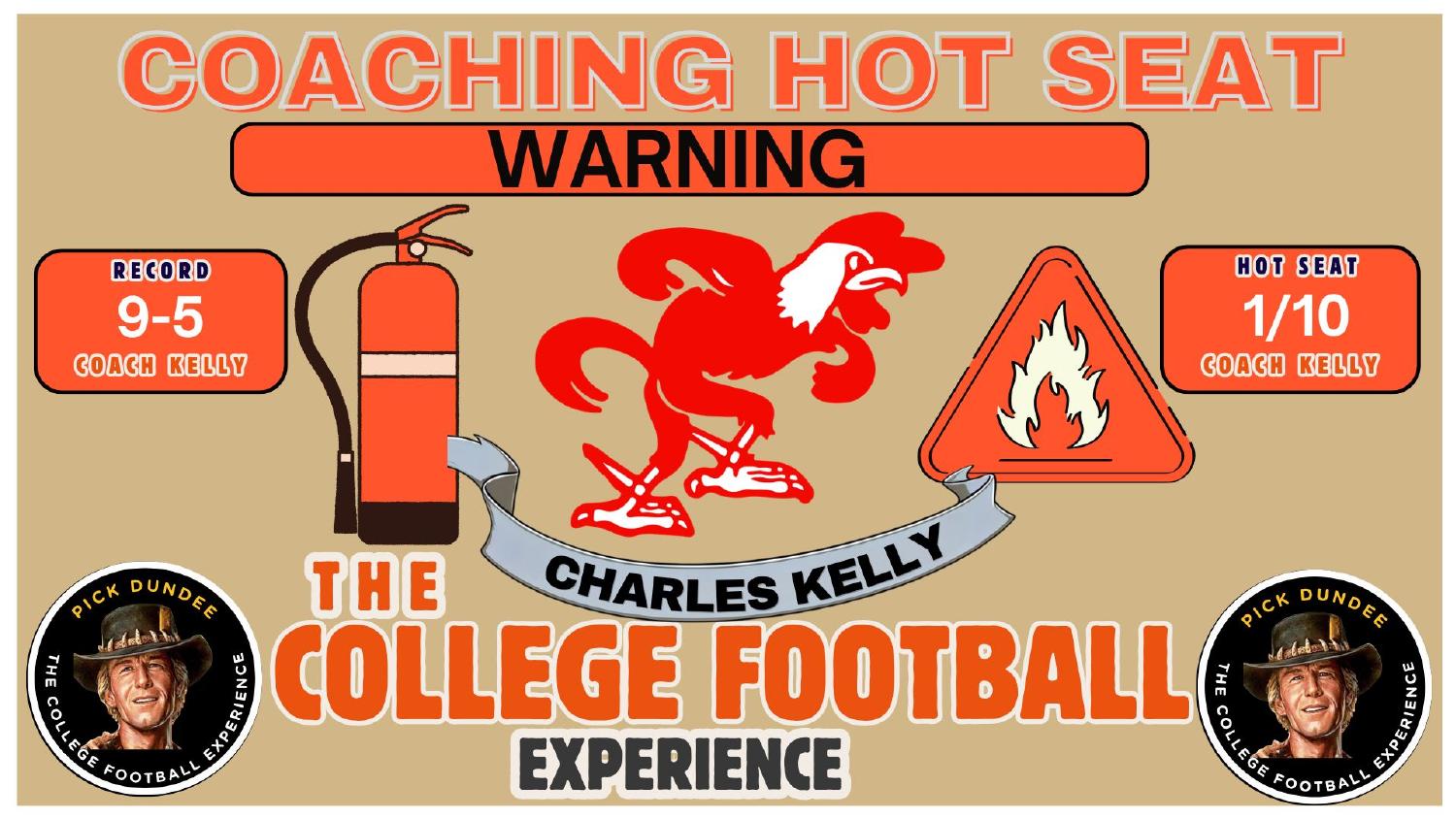 Charles Kelly Jacksonville State Coaching Hot Seat Charles Kelly Jacksonville State coaching hot seat rating 1 out of 10 after a 9-5 debut