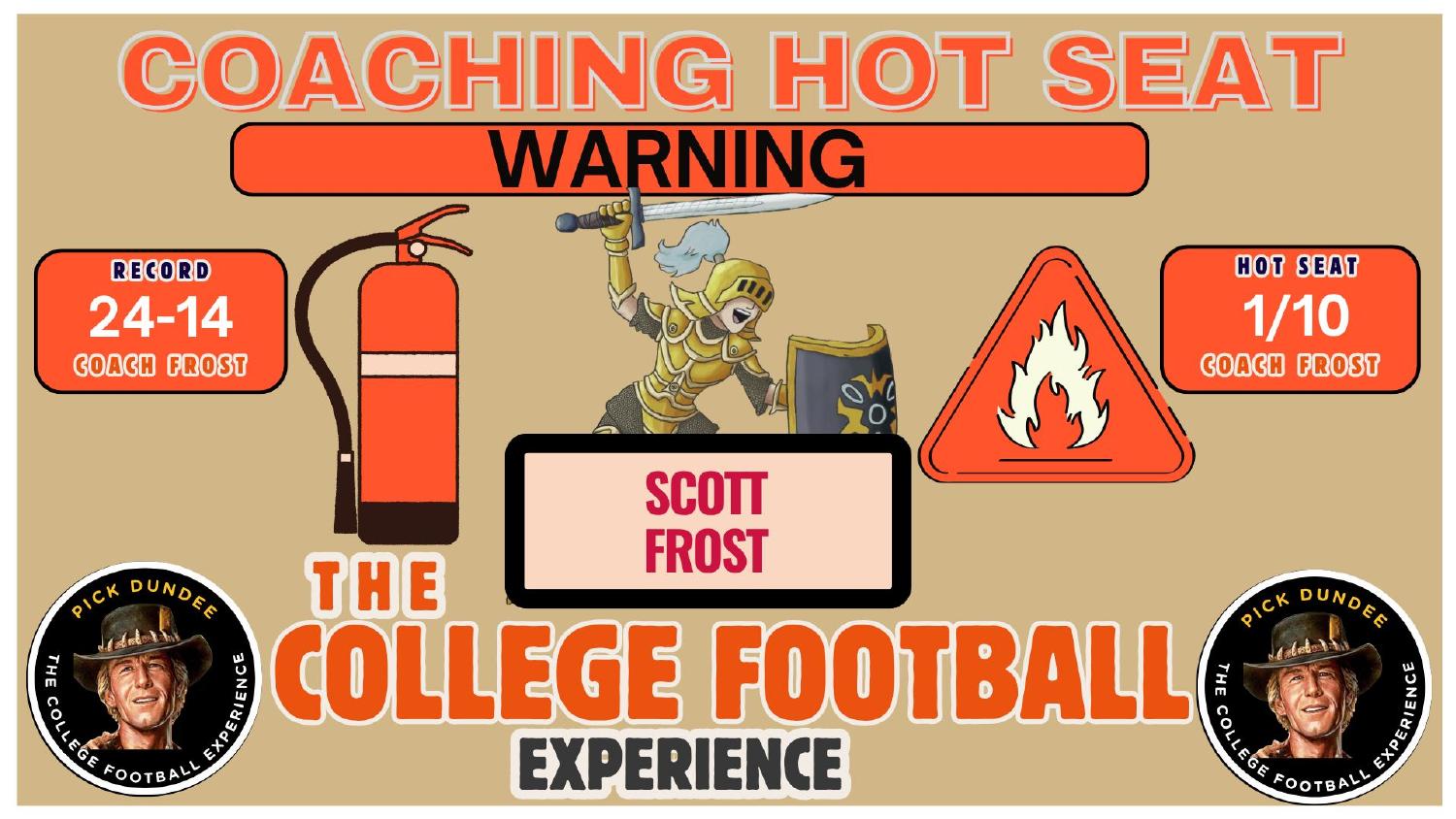 UCF Knights 2026 preview coaching hot seat rating 1 out of 10 for Scott Frost in year two of his return